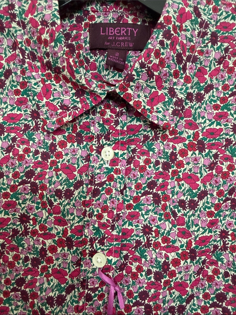 Liberty of London for J. Crew floral poplin shirt